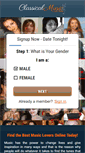 Mobile Screenshot of classicalmusicdating.net